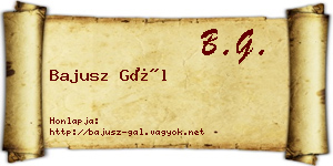 Bajusz Gál névjegykártya